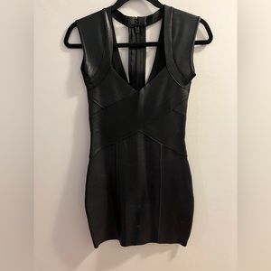 Marciano by Guess_Black Bodycon/Faux Leather Dress